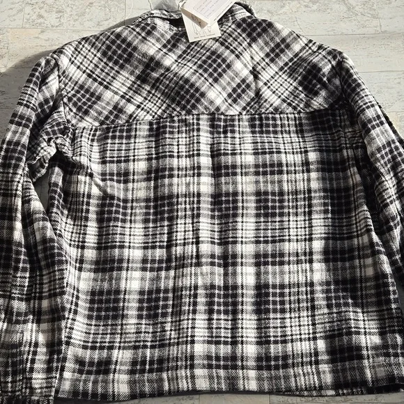 NWT Beachlunchlounge Shacket Shirt Jacket Size XS Small Flannel - Picture 10 of 10